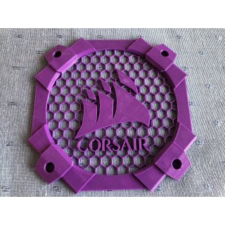 L&uuml;fter Abdeckgitter mit Corsair Logo - Lochkreis 150 mm