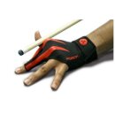 Handschuh Poison, 3-Finger, schwarz-rot, S&amp;M